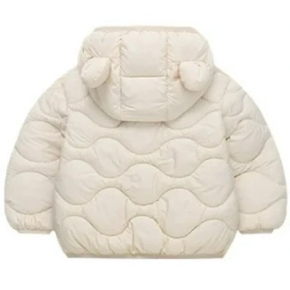 Hooded Quilted Puffer Jacket With Bear Ears